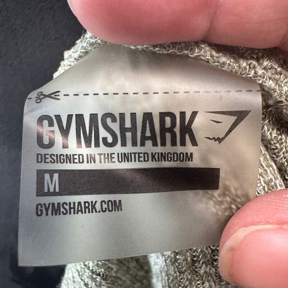 Gymshark Slounge Ribbed Crop Top Olive - Picture 5 of 7